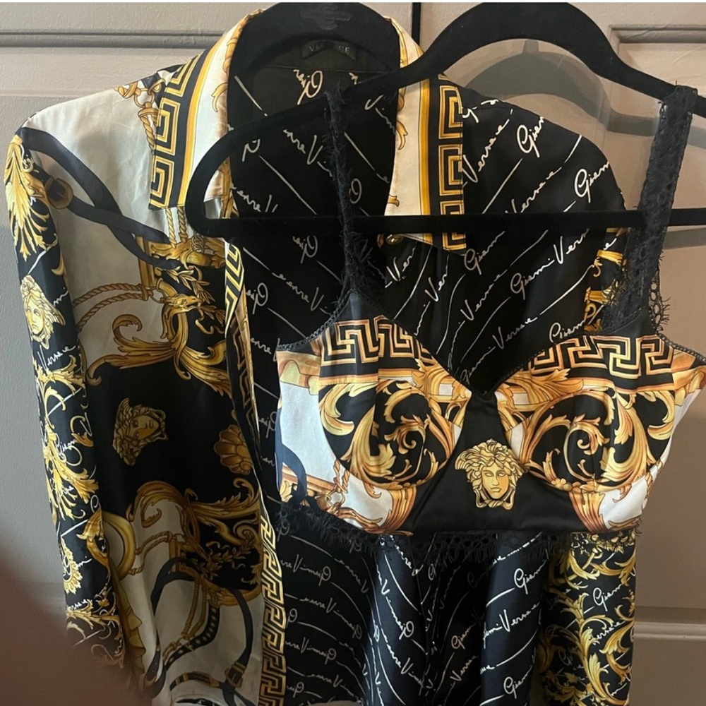 Authentic Versace shirt and bralette. Bundle deal!
